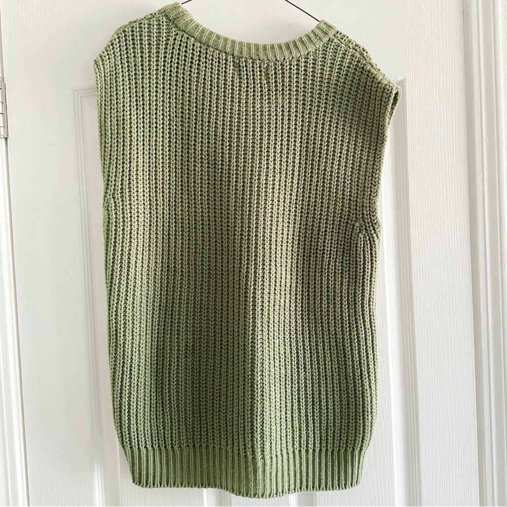 TOPMAN Light Green Sleeveless Knit Sleeveless Shirt Size Medium - Picture 7 of 8